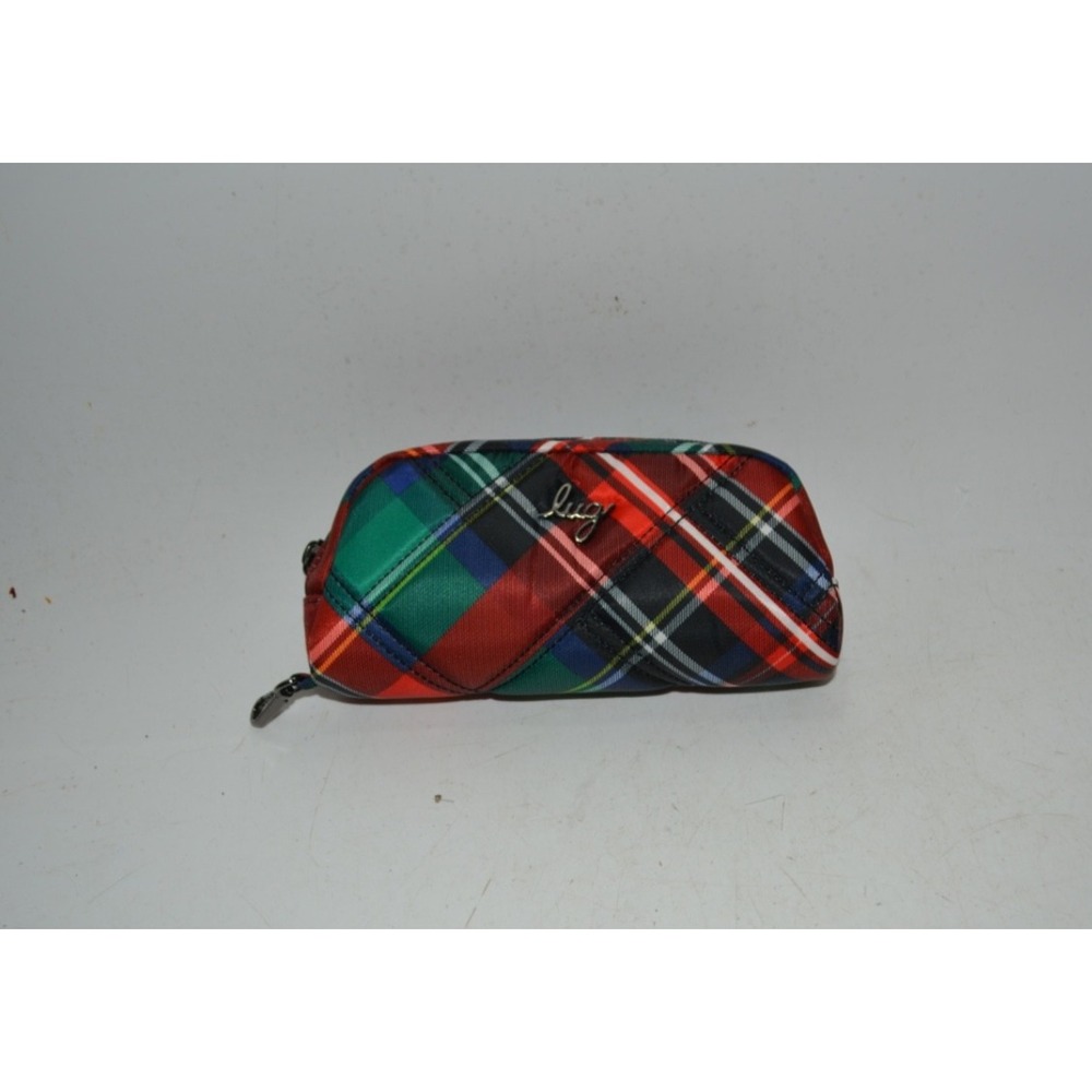 Lug Bobsled XL Eyeglass Case Quilted Flannel w/ Zipper & Hook – Used – Good